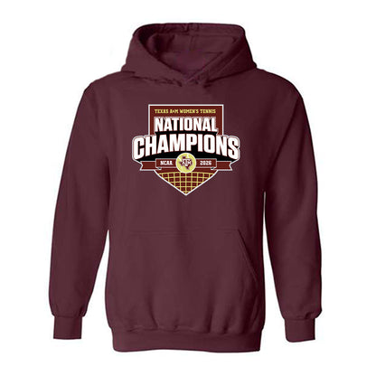 Texas A&M - NCAA Women's Tennis : Nicole Khirin - National Champions 2026 Hooded Sweatshirt-0