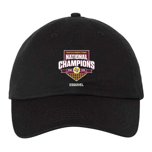 Texas A&M - NCAA Women's Tennis : Avery Esquivel - National Champions 2026 Dad Hat-0