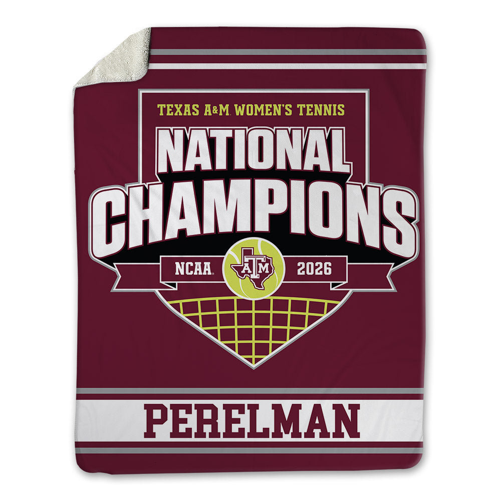 Texas A&M - NCAA Women's Tennis : Anna Perelman - Blanket-0