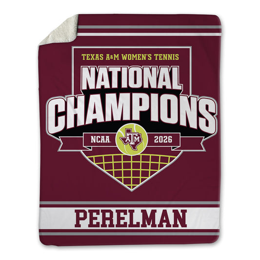 Texas A&M - NCAA Women's Tennis : Anna Perelman - Blanket-0