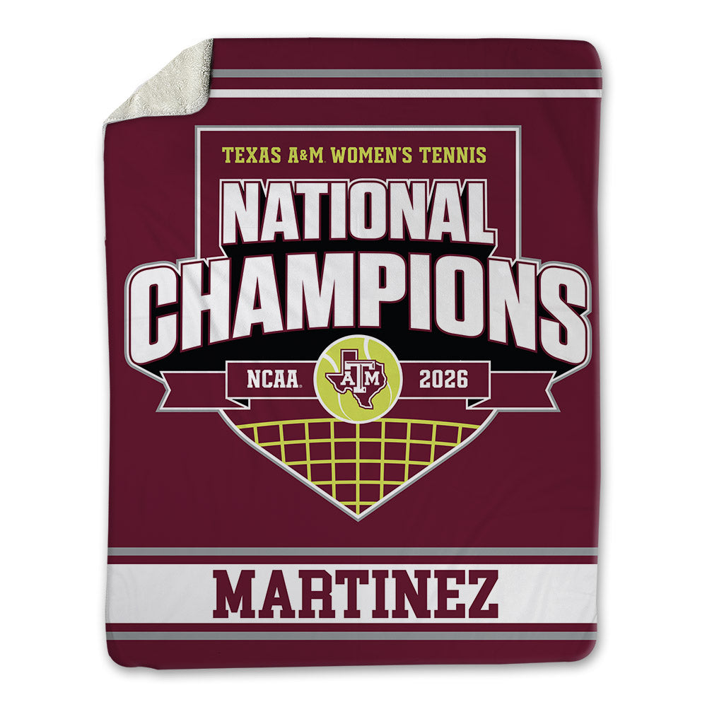 Texas A&M - NCAA Women's Tennis : Violeta Martinez - Blanket-0