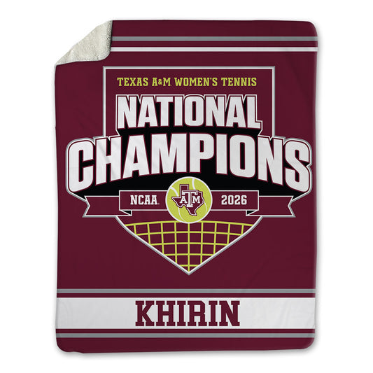 Texas A&M - NCAA Women's Tennis : Nicole Khirin - Blanket-0