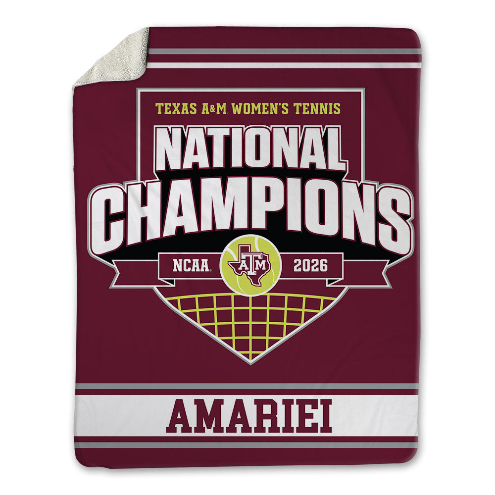 Texas A&M - NCAA Women's Tennis : Ilinca Amariei - Blanket-0
