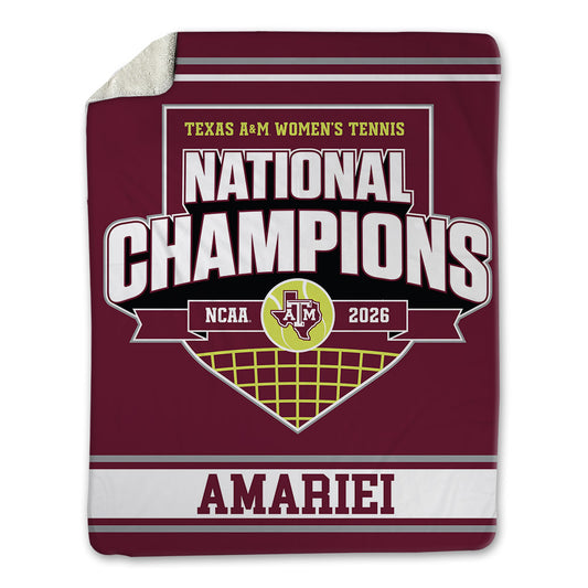 Texas A&M - NCAA Women's Tennis : Ilinca Amariei - Blanket-0