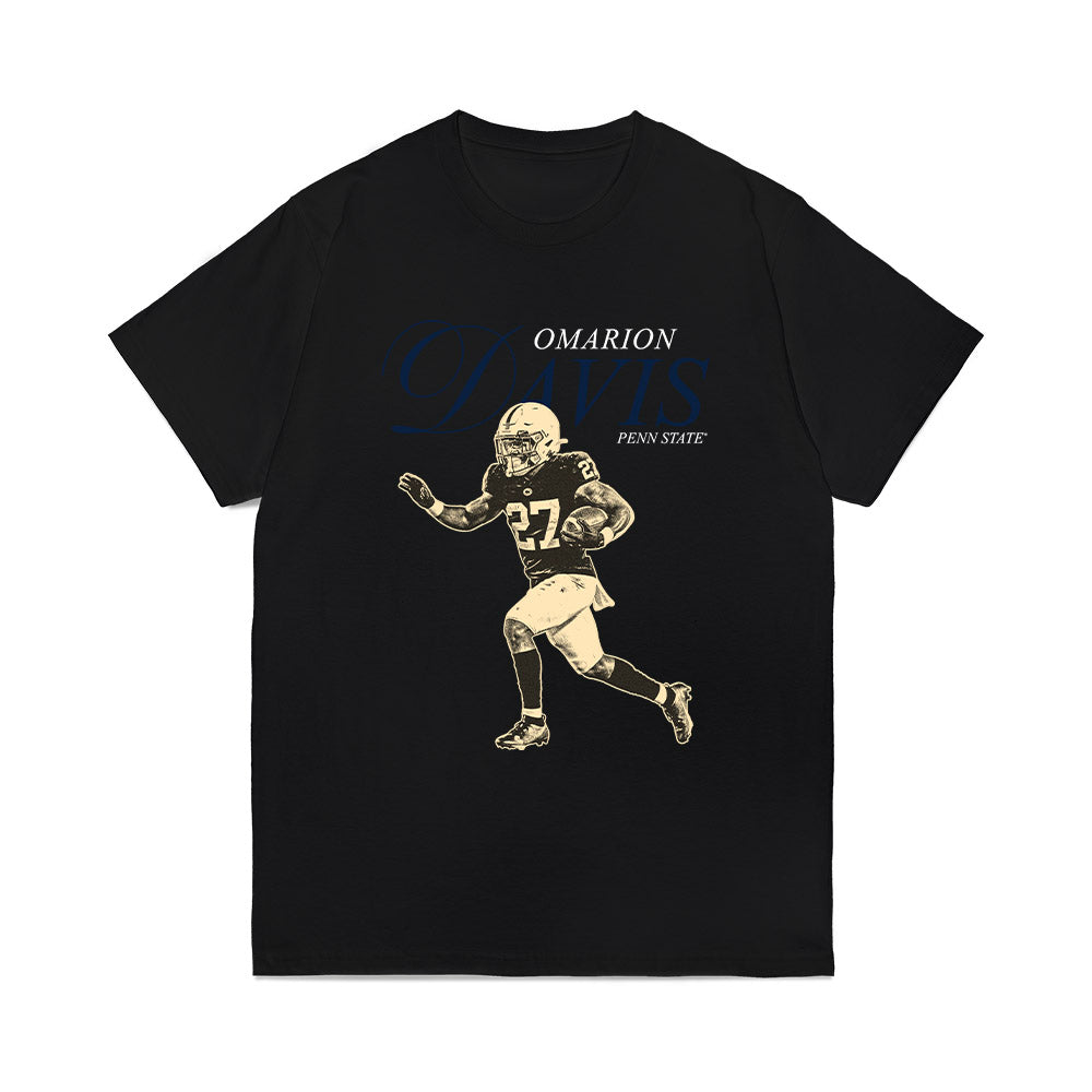 Penn State - NCAA Football : Omarion Davis - Graphic Comfort Colors T-Shirt-0