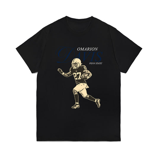 Penn State - NCAA Football : Omarion Davis - Graphic Comfort Colors T-Shirt-0