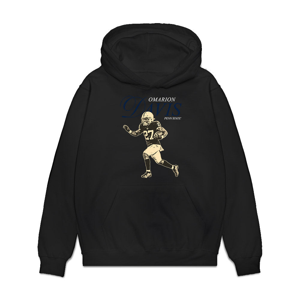 Penn State - NCAA Football : Omarion Davis - Graphic Premium Hooded Sweatshirt-0