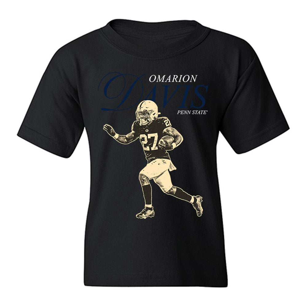 Penn State - NCAA Football : Omarion Davis - Graphic Youth T-Shirt-0