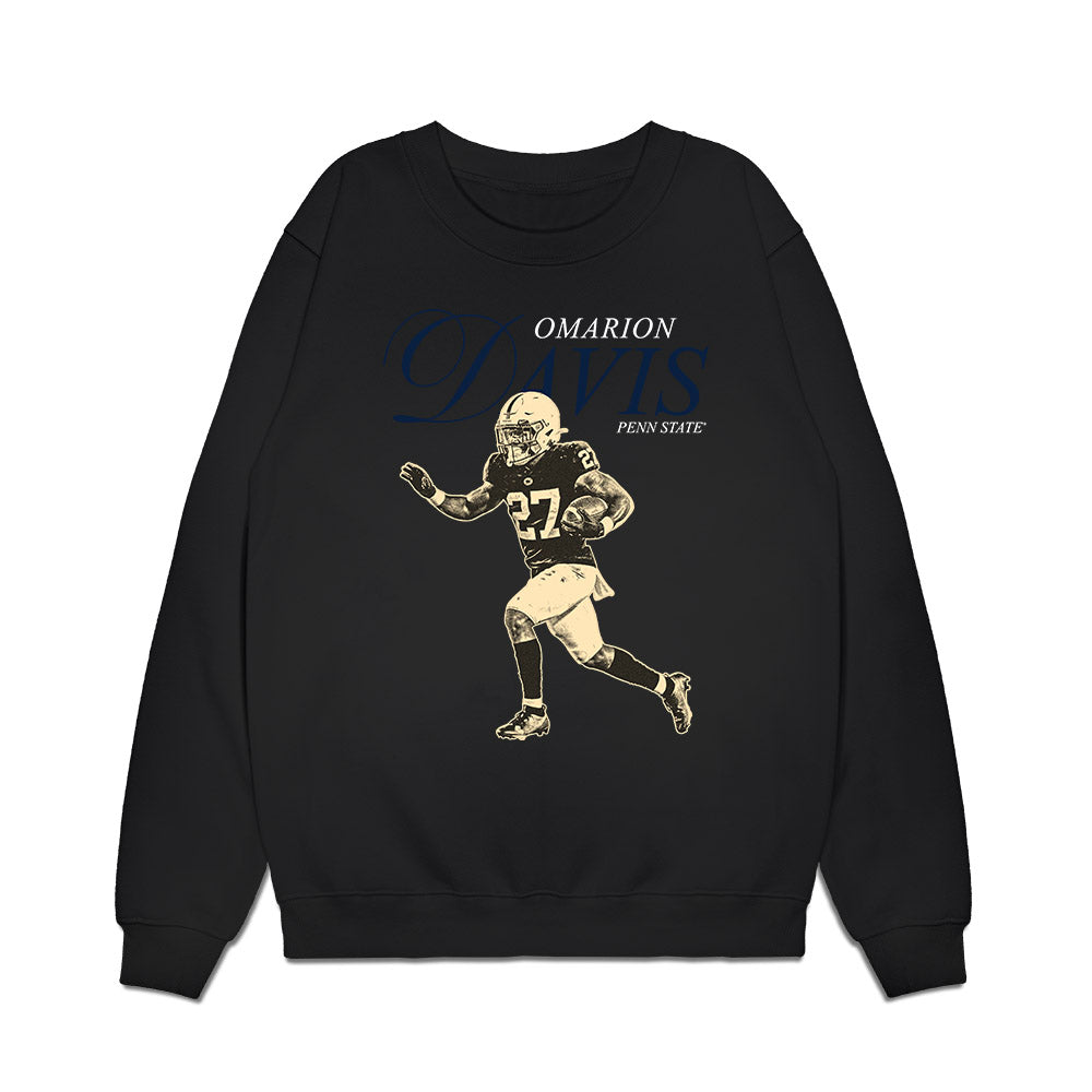 Penn State - NCAA Football : Omarion Davis - Graphic Premium Crewneck Sweatshirt-0