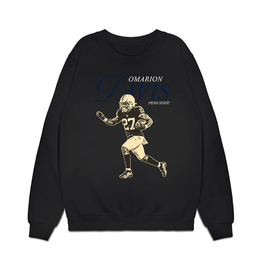 Penn State - NCAA Football : Omarion Davis - Graphic Premium Crewneck Sweatshirt-0