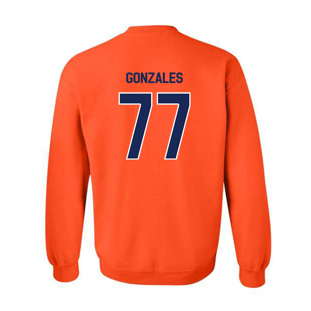FPU - NCAA Baseball : Tyler Gonzales - Classic Shersey Crewneck Sweatshirt-1