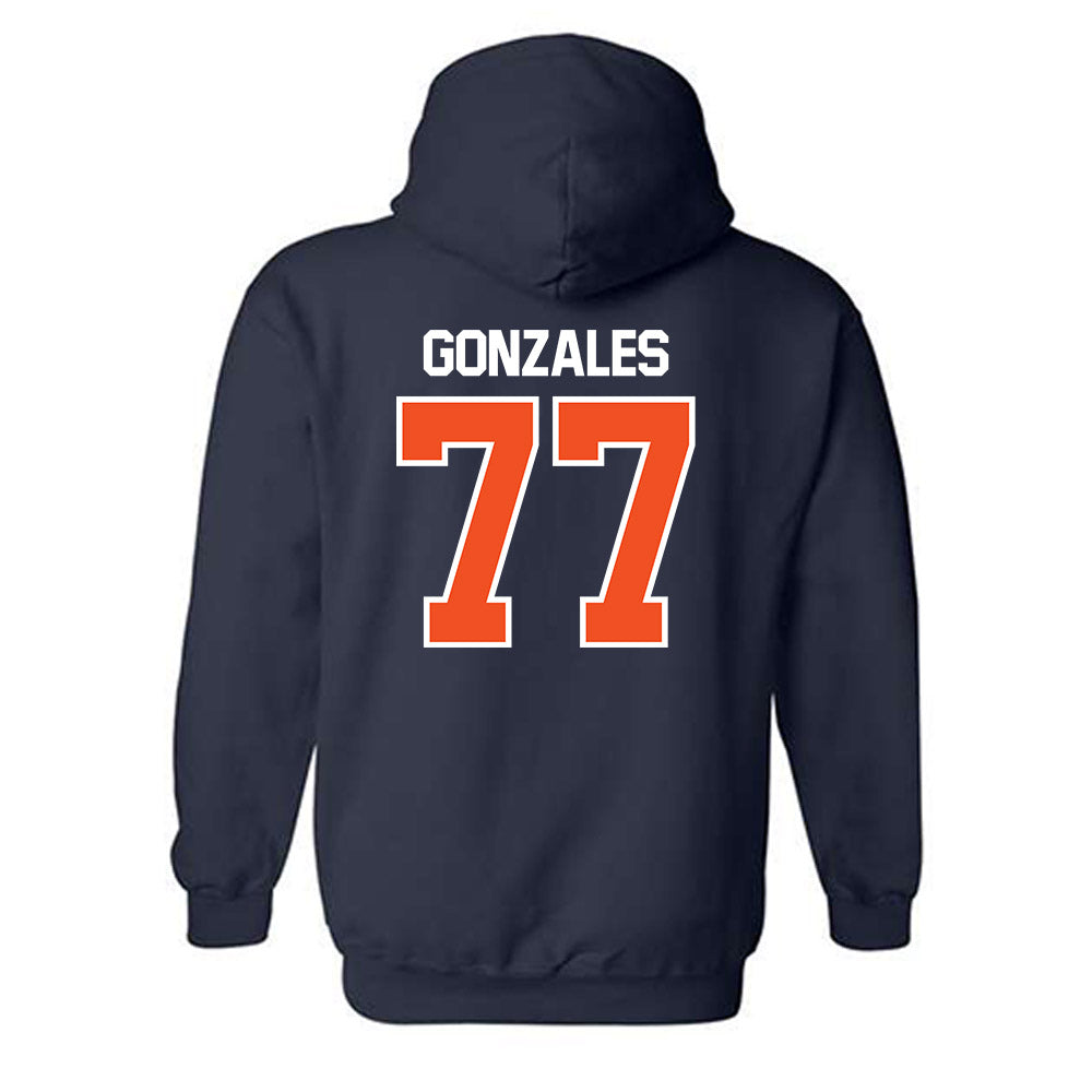 FPU - NCAA Baseball : Tyler Gonzales - Classic Shersey Hooded Sweatshirt-1