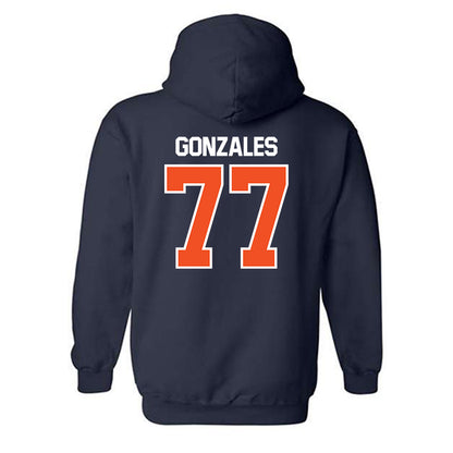 FPU - NCAA Baseball : Tyler Gonzales - Classic Shersey Hooded Sweatshirt-1