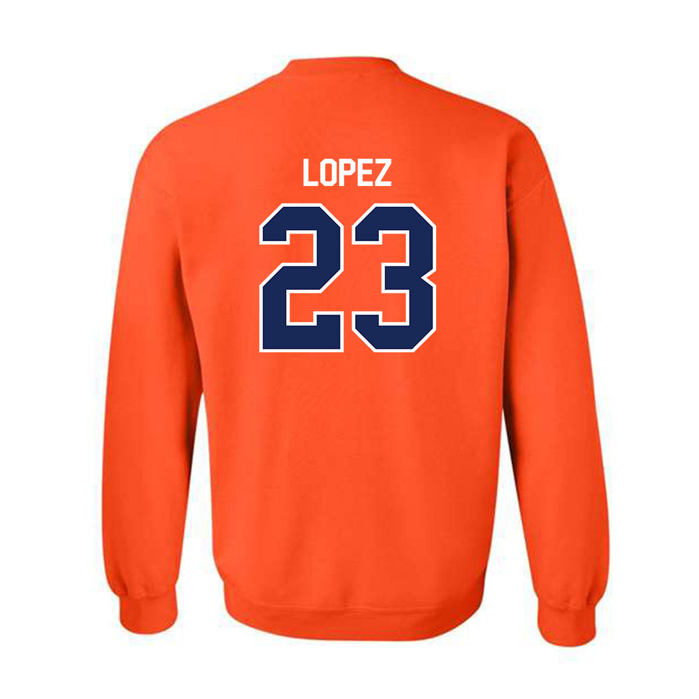FPU - NCAA Baseball : Alex Lopez - Classic Shersey Crewneck Sweatshirt-1