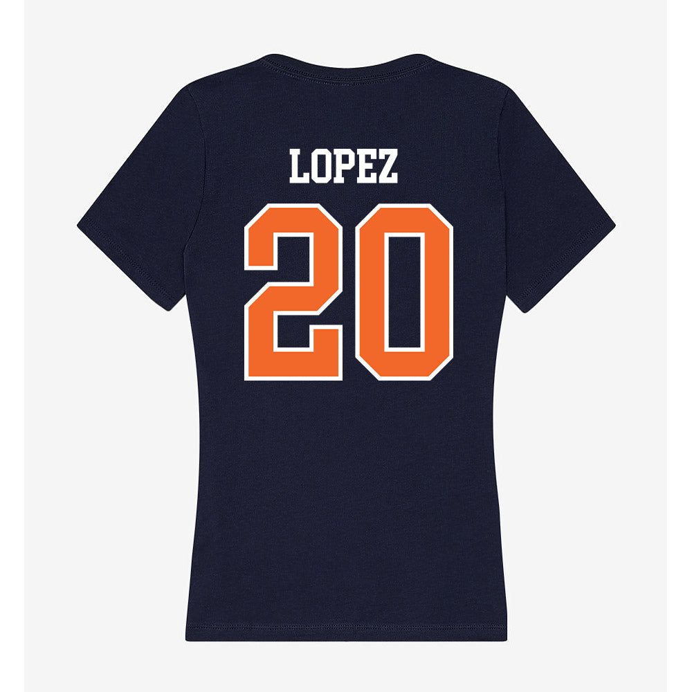 FPU - NCAA Men's Soccer : Bryan Lopez - Classic Shersey Women's V-Neck T-Shirt-1
