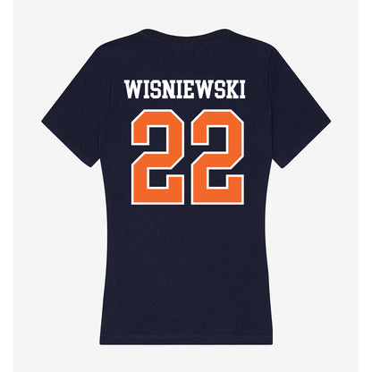 FPU - NCAA Women's Basketball : Nina Wisniewski - Classic Shersey Women's V-Neck T-Shirt-1