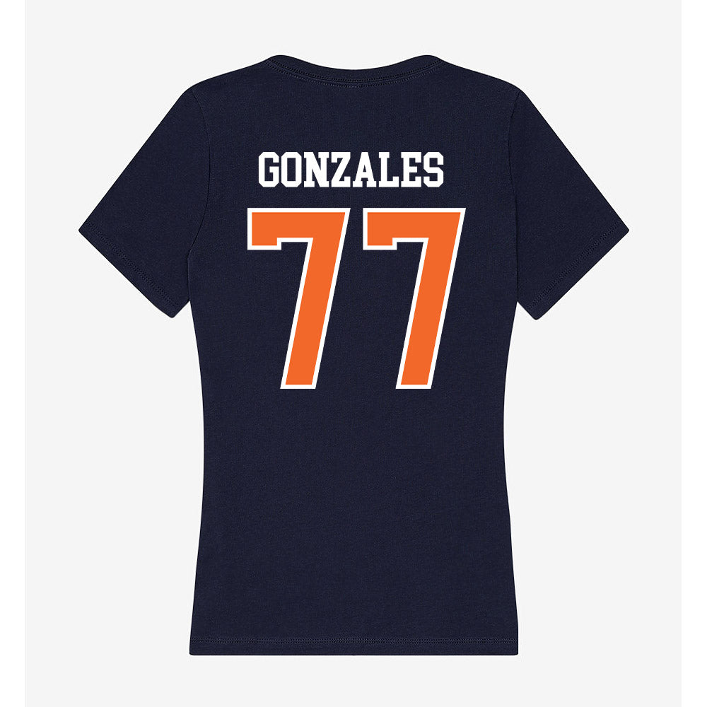 FPU - NCAA Baseball : Tyler Gonzales - Classic Shersey Women's V-Neck T-Shirt-1