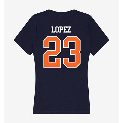 FPU - NCAA Baseball : Alex Lopez - Classic Shersey Women's V-Neck T-Shirt-1