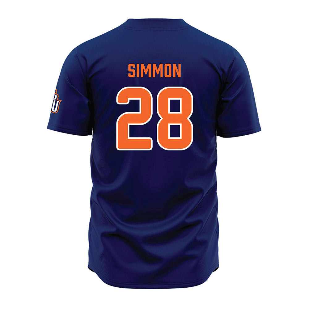 FPU - NCAA Baseball : Zach Simmon - Blue Jersey-1