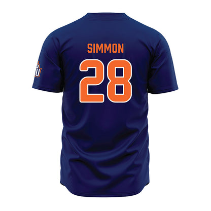 FPU - NCAA Baseball : Zach Simmon - Blue Jersey-1