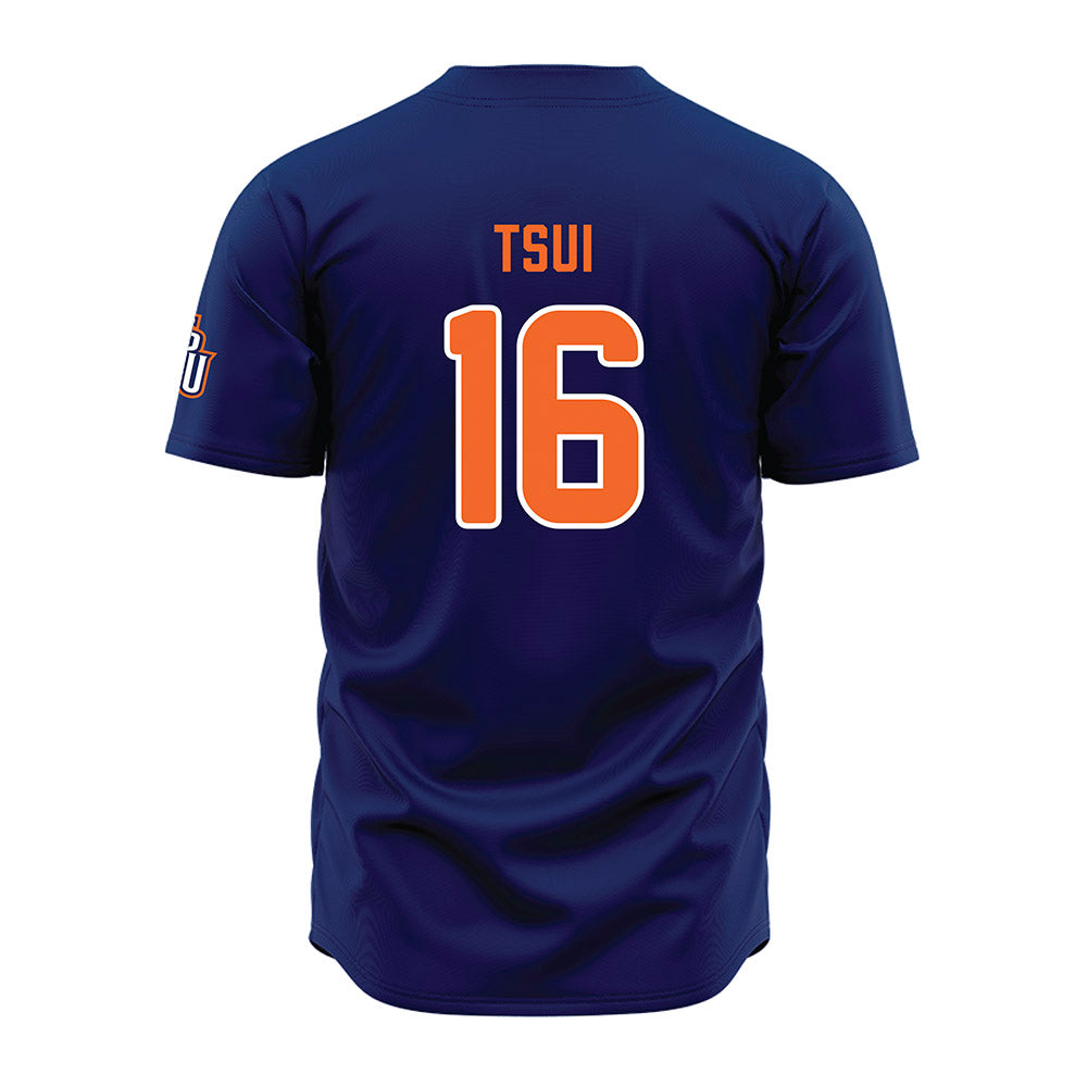 FPU - NCAA Baseball : Ethan Tsui - Blue Jersey-1