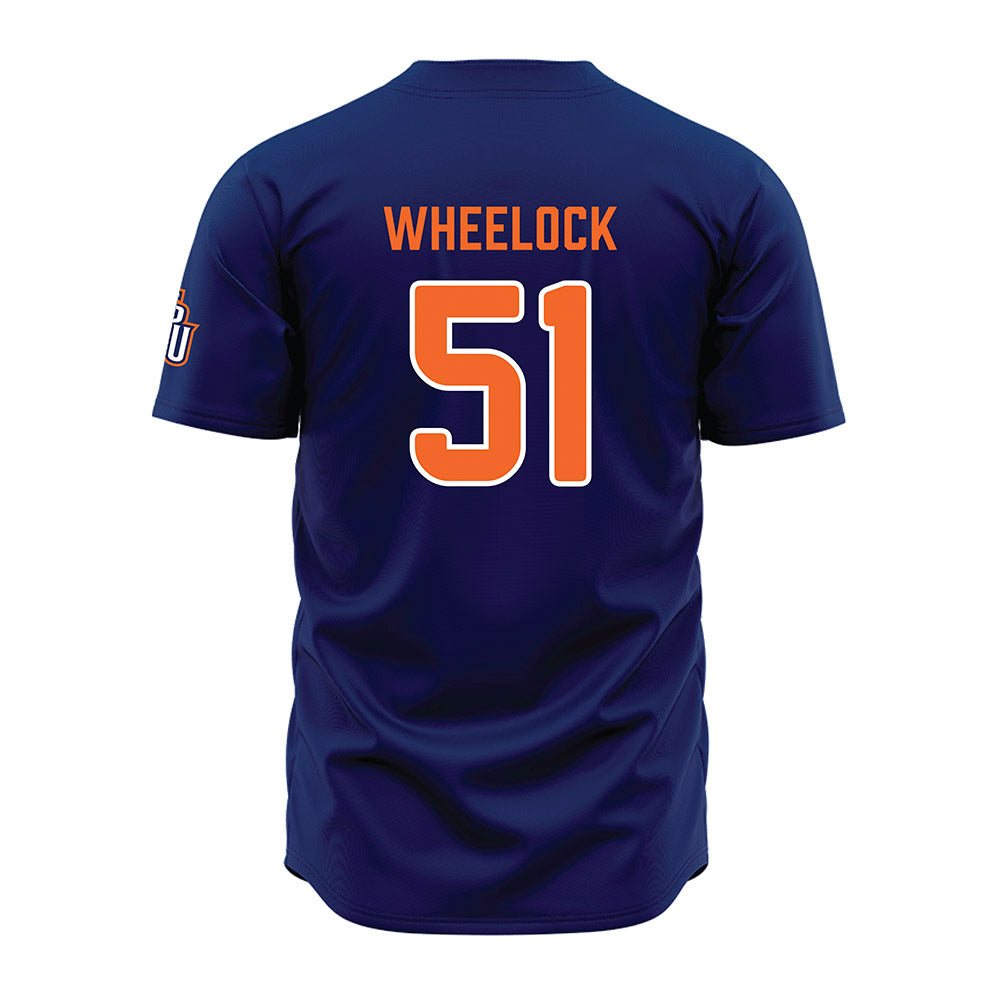 FPU - NCAA Baseball : Titus Wheelock - Blue Jersey-1