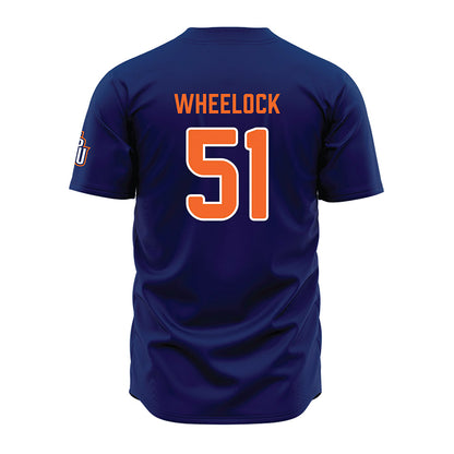 FPU - NCAA Baseball : Titus Wheelock - Blue Jersey-1