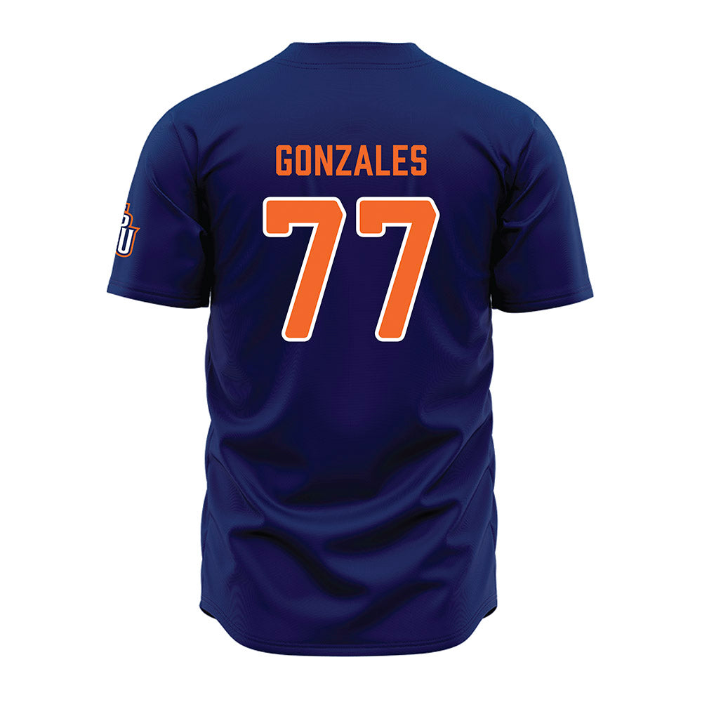 FPU - NCAA Baseball : Tyler Gonzales - Blue Jersey-1
