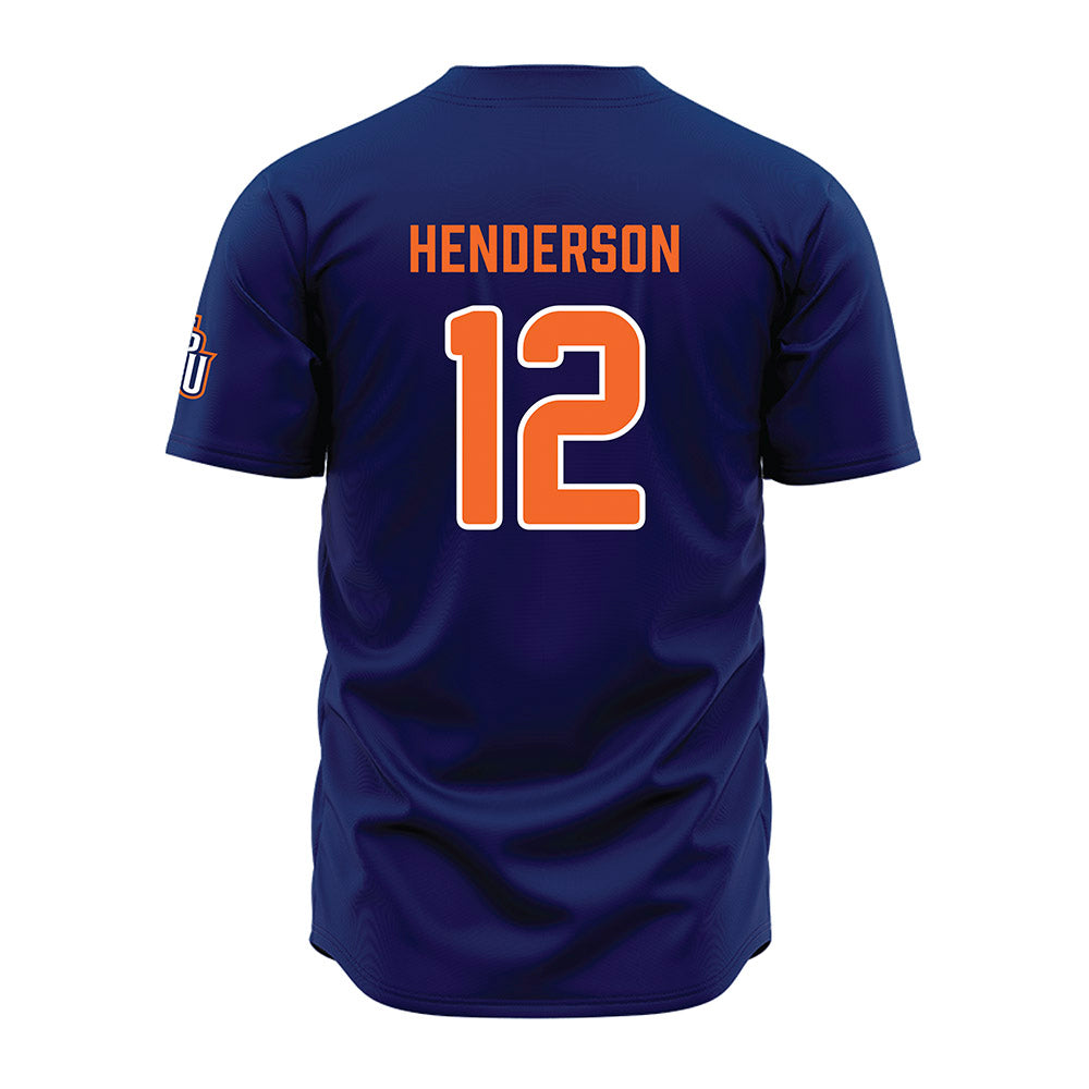 FPU - NCAA Baseball : Gabe Henderson - Blue Jersey-1