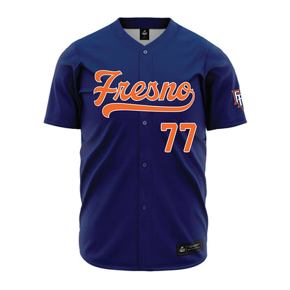 FPU - NCAA Baseball : Tyler Gonzales - Blue Jersey-0