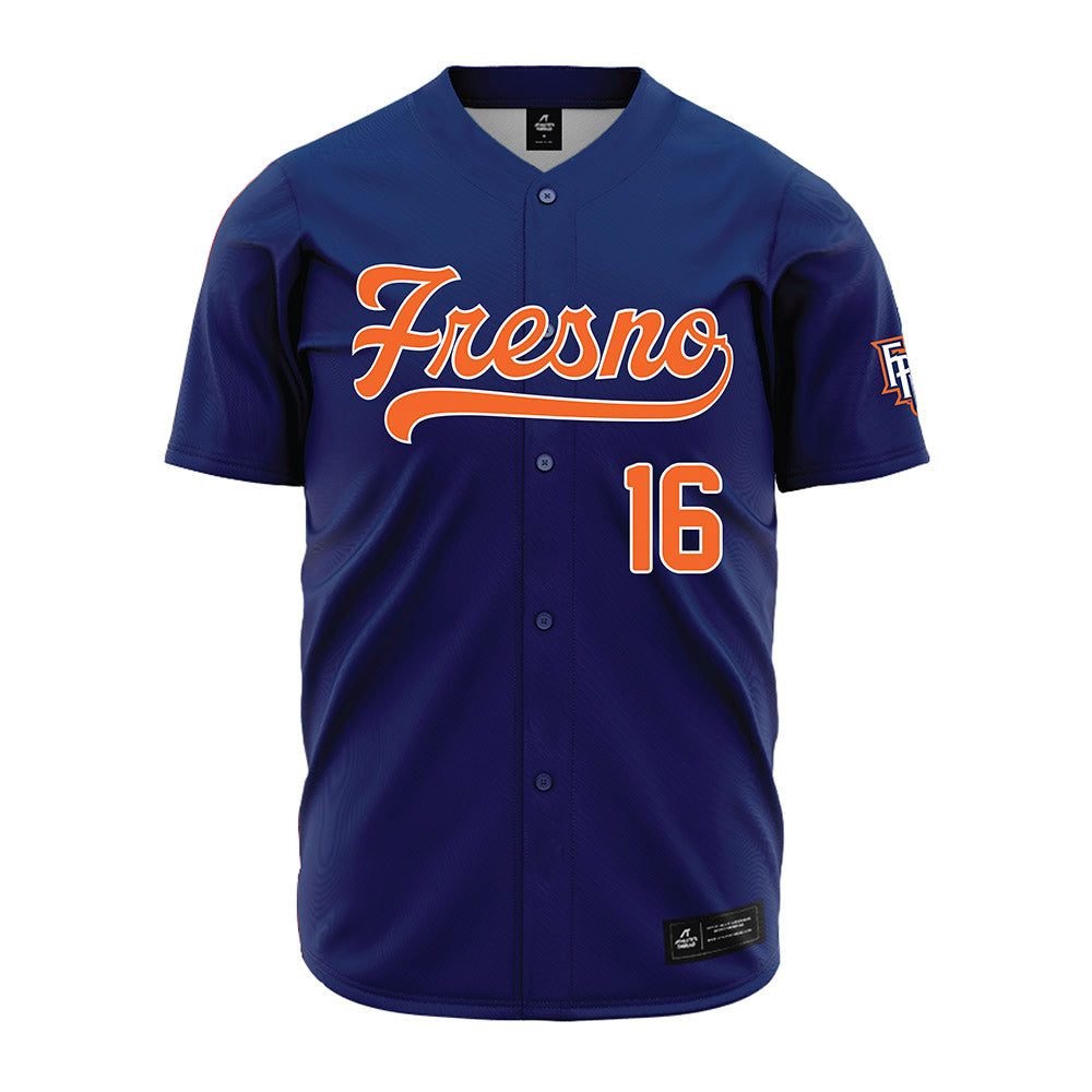 FPU - NCAA Baseball : Ethan Tsui - Blue Jersey-0