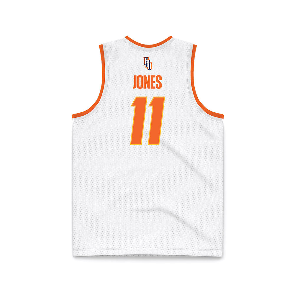 FPU - NCAA Men's Basketball : Loukas Jones - White Basketball Jersey-1