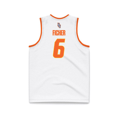 FPU - NCAA Men's Basketball : Malachi Ficher - White Basketball Jersey-1