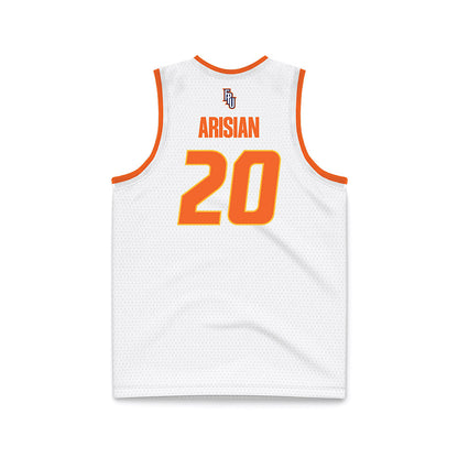 FPU - NCAA Men's Basketball : Arman Arisian - White Basketball Jersey-1