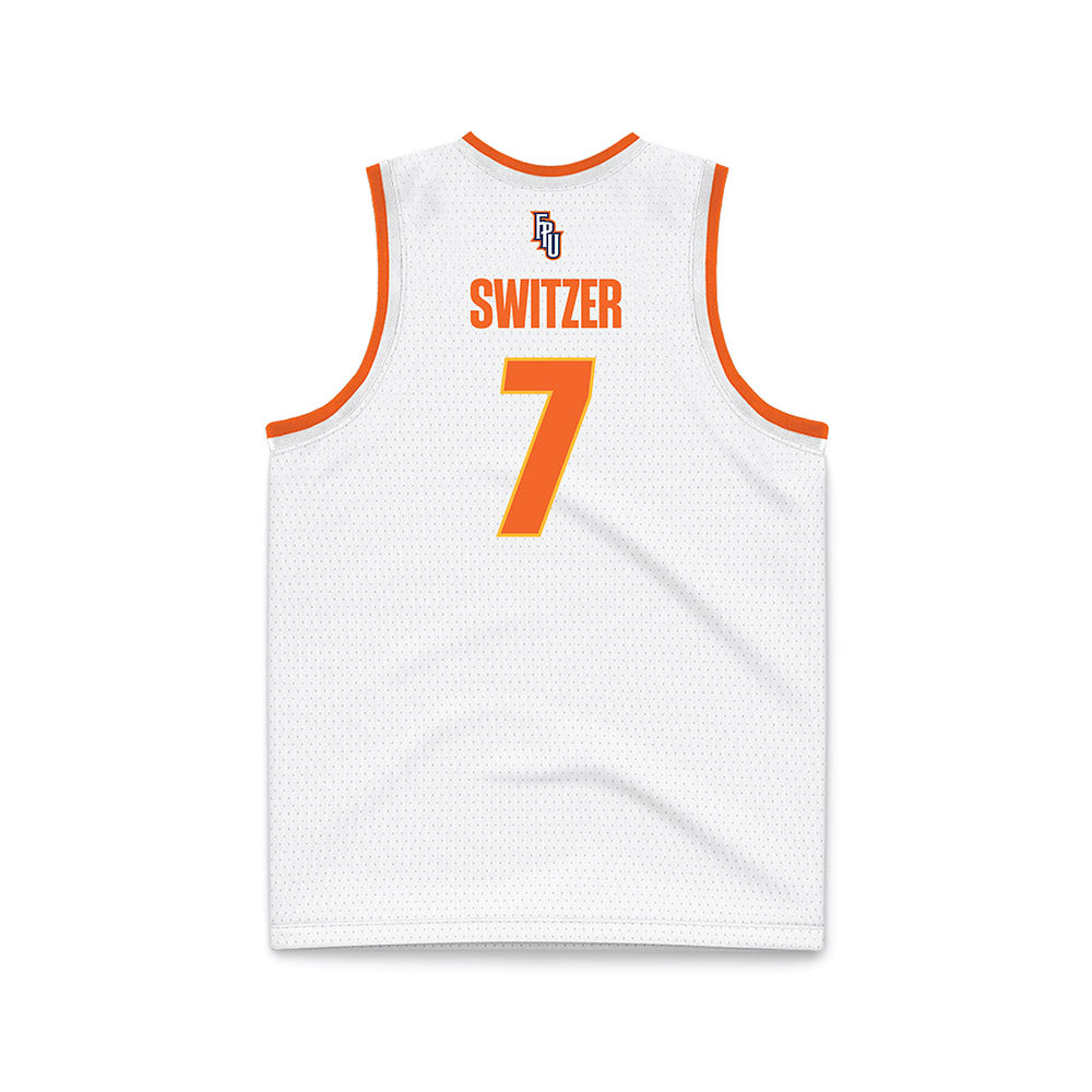 FPU - NCAA Men's Basketball : Liam Switzer - White Basketball Jersey-1