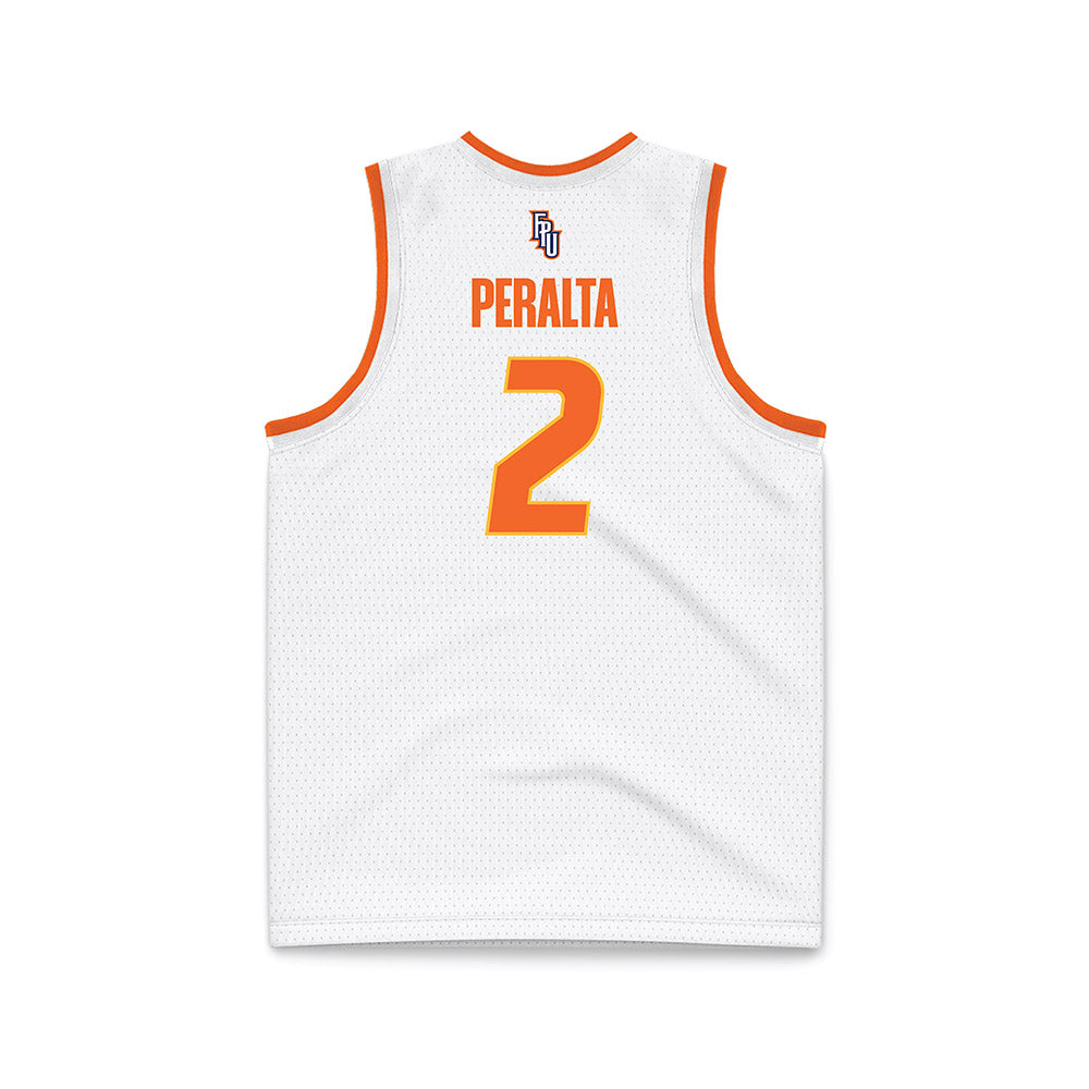 FPU - NCAA Men's Basketball : Isaac Peralta - White Basketball Jersey-1