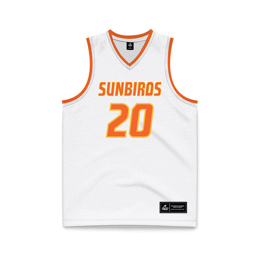 FPU - NCAA Men's Basketball : Aden Plyman - White Basketball Jersey-0