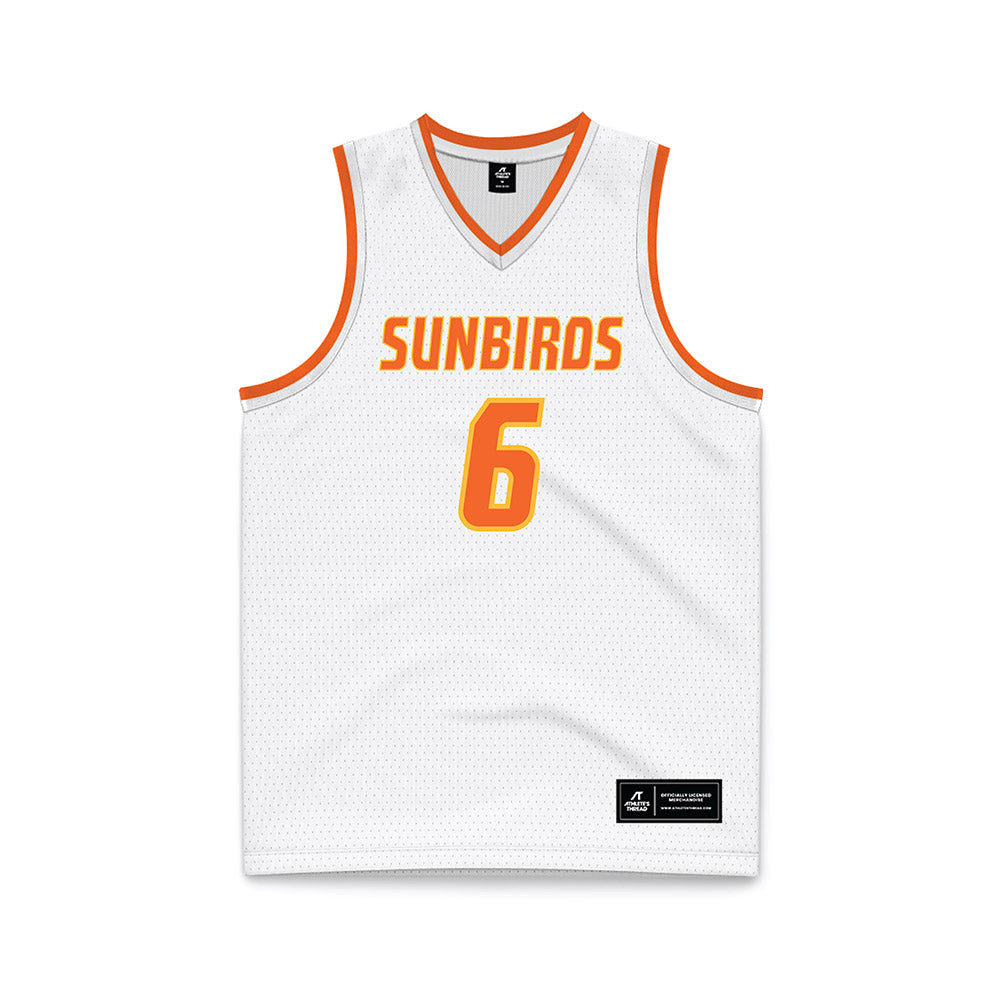 FPU - NCAA Men's Basketball : Malachi Ficher - White Basketball Jersey-0