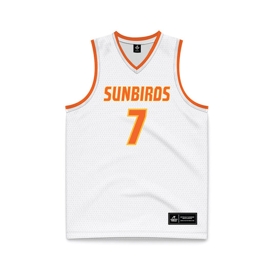 FPU - NCAA Men's Basketball : Liam Switzer - White Basketball Jersey-0