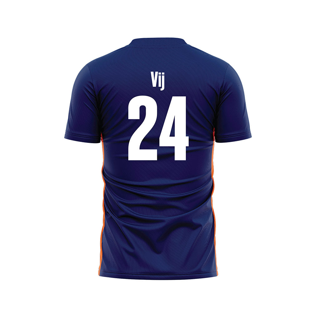 FPU - NCAA Men's Soccer : Yash Vij - Blue Soccer Jersey-1