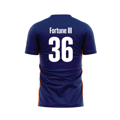 FPU - NCAA Men's Soccer : Allen Fortune III - Blue Soccer Jersey-1