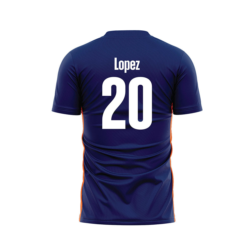 FPU - NCAA Men's Soccer : Bryan Lopez - Blue Soccer Jersey-1
