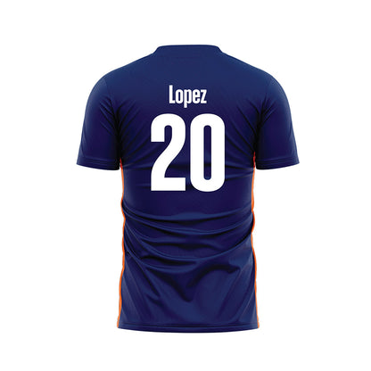 FPU - NCAA Men's Soccer : Bryan Lopez - Blue Soccer Jersey-1