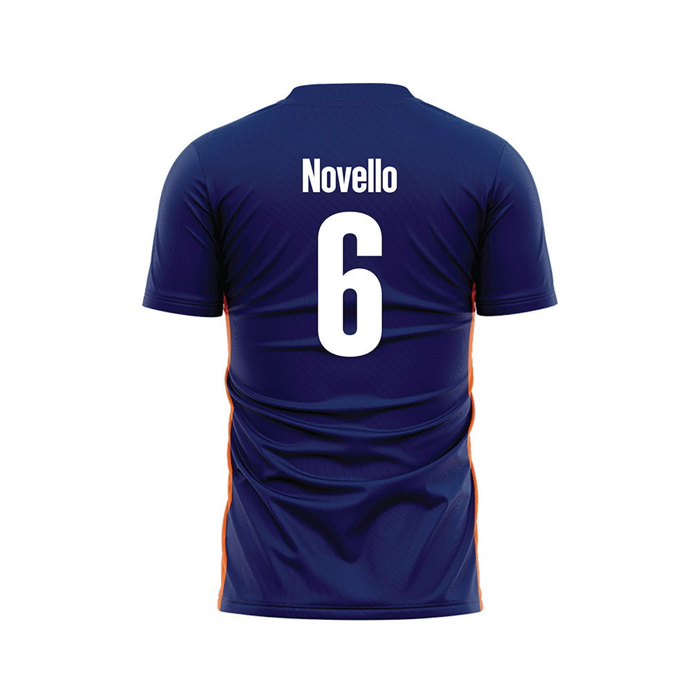 FPU - NCAA Men's Soccer : Bernardo Novello - Blue Soccer Jersey-1