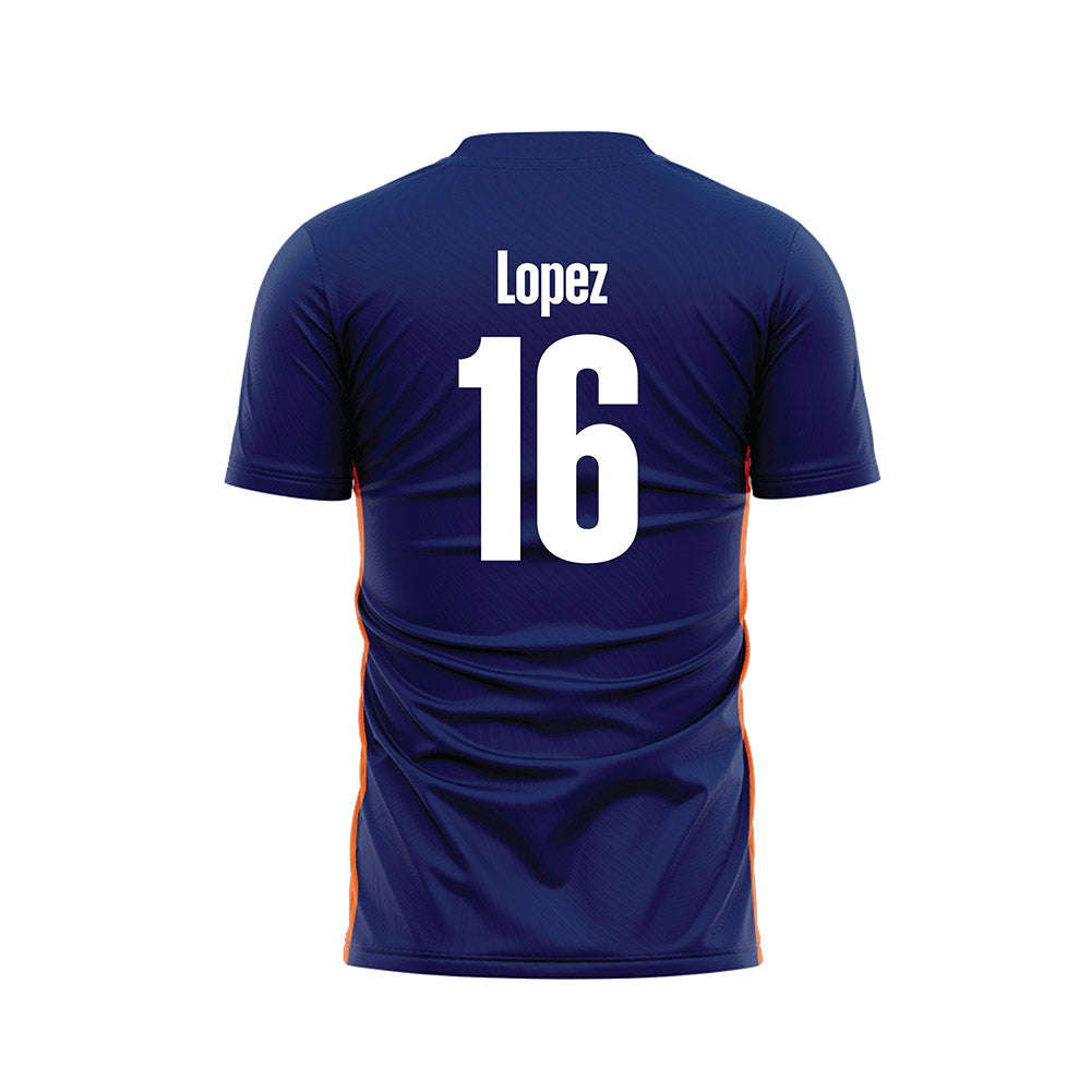 FPU - NCAA Men's Soccer : Brandon Lopez - Blue Soccer Jersey-1