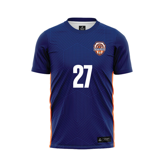 FPU - NCAA Men's Soccer : Austin Cardoza - Blue Soccer Jersey-0