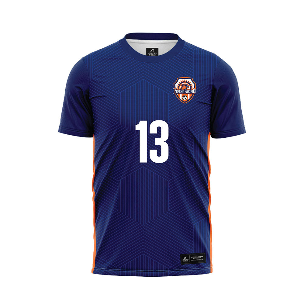 FPU - NCAA Men's Soccer : LJ Fernandez - Blue Soccer Jersey-0