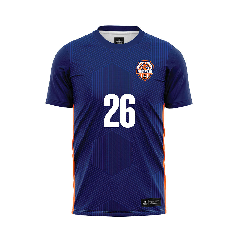 FPU - NCAA Men's Soccer : Nixon Hansen - Blue Soccer Jersey-0