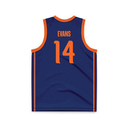 FPU - NCAA Women's Basketball : Sienna Evans - Navy Basketball Jersey-1
