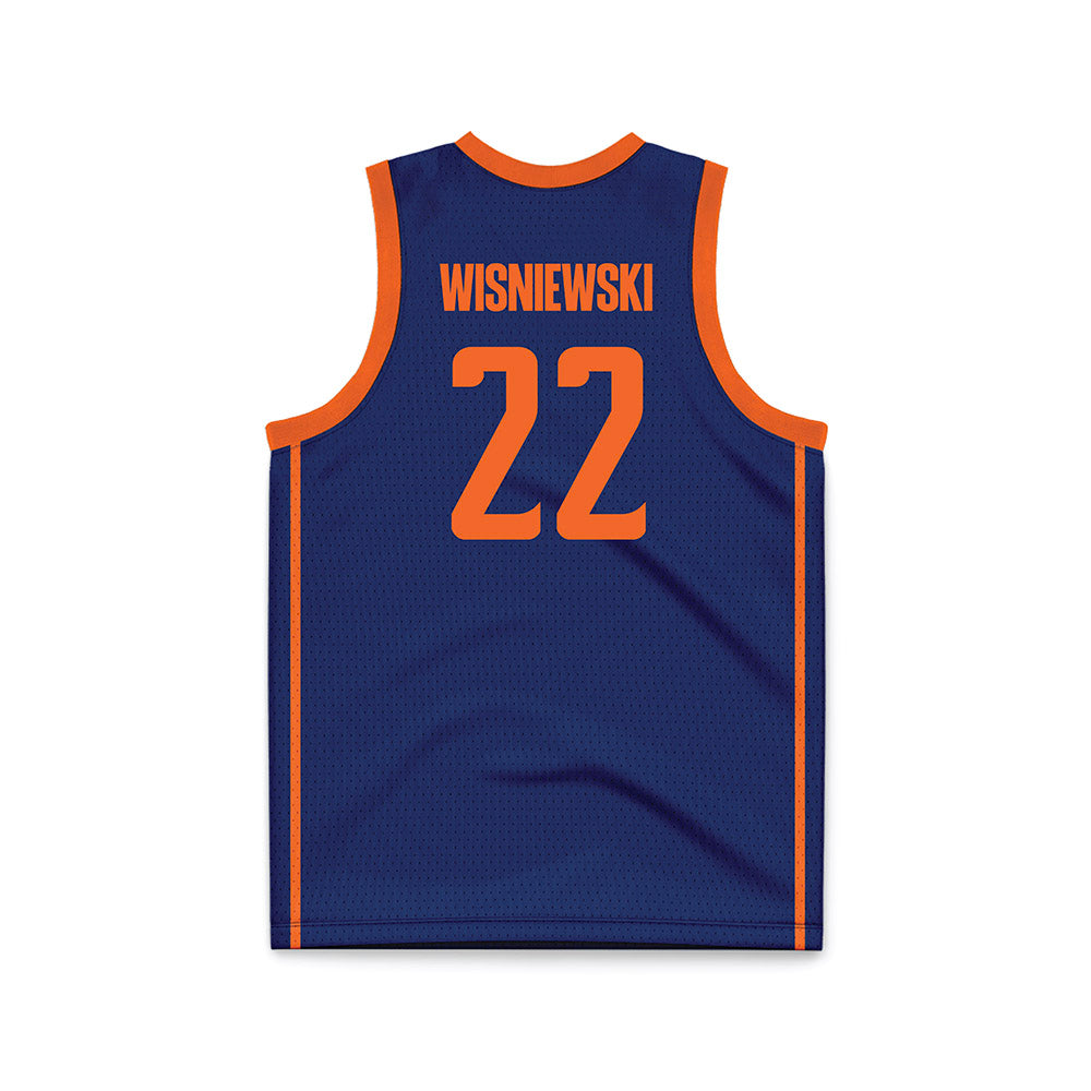 FPU - NCAA Women's Basketball : Nina Wisniewski - Navy Basketball Jersey-1